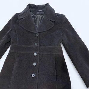 Jones New York Chocolate Brown Wool Blend Coat